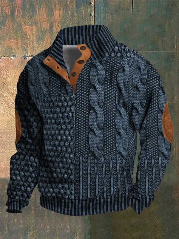 André Vintage Gebreide Trui Heren - Klassieke Retro Pullover