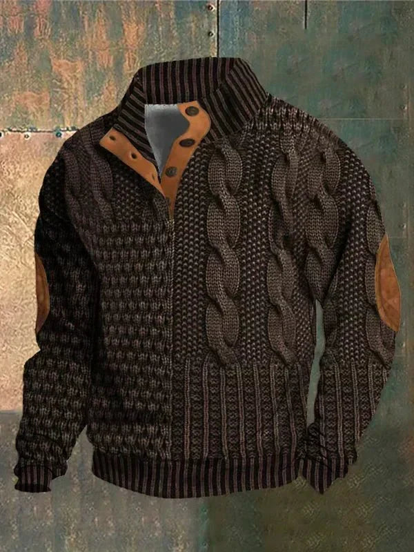 André Vintage Gebreide Trui Heren - Klassieke Retro Pullover