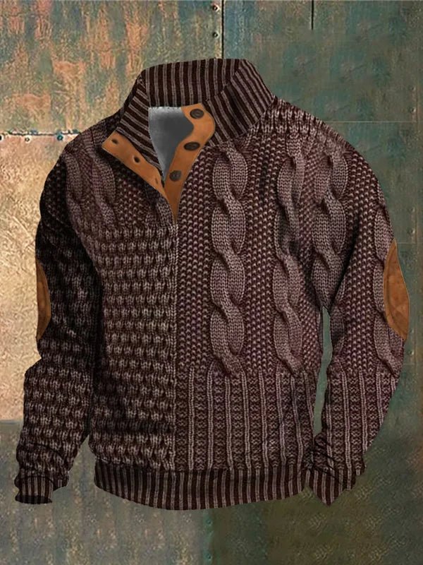André Vintage Gebreide Trui Heren - Klassieke Retro Pullover