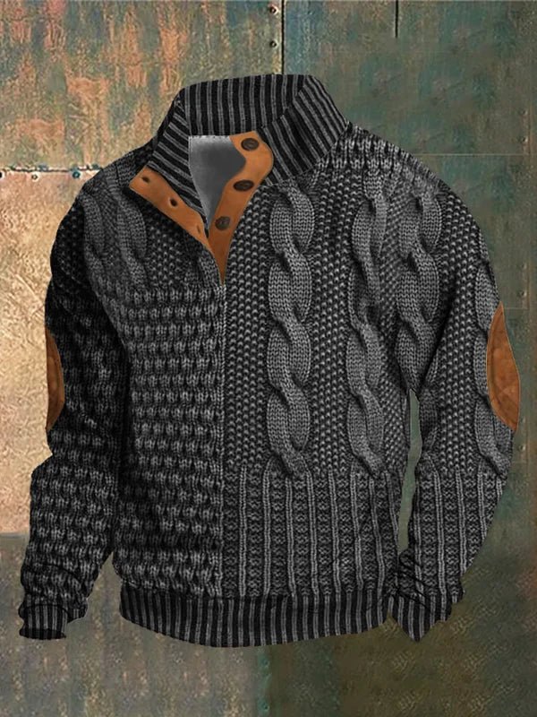André Vintage Gebreide Trui Heren - Klassieke Retro Pullover
