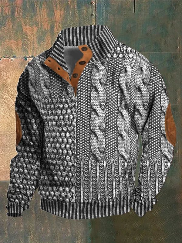 André Vintage Gebreide Trui Heren - Klassieke Retro Pullover