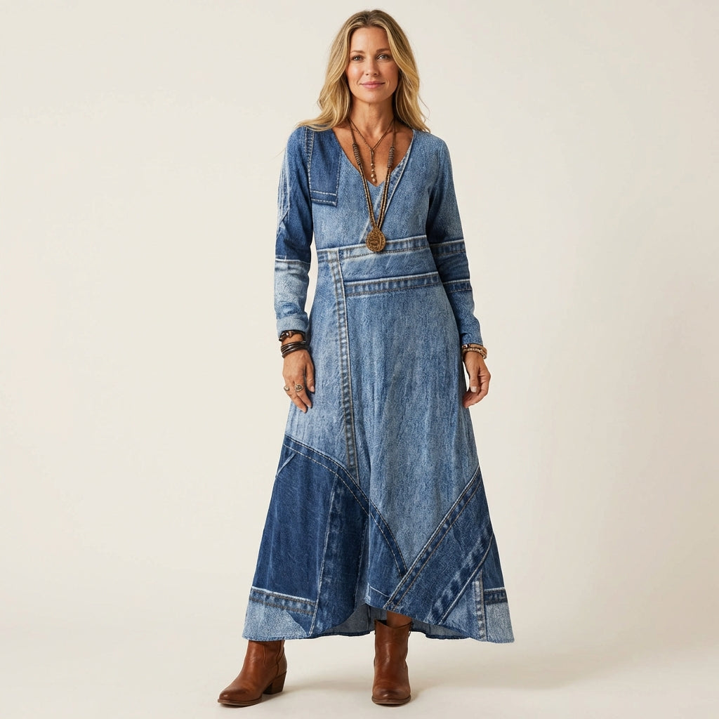 Adriana | Vintage Jeans Midi Jurk