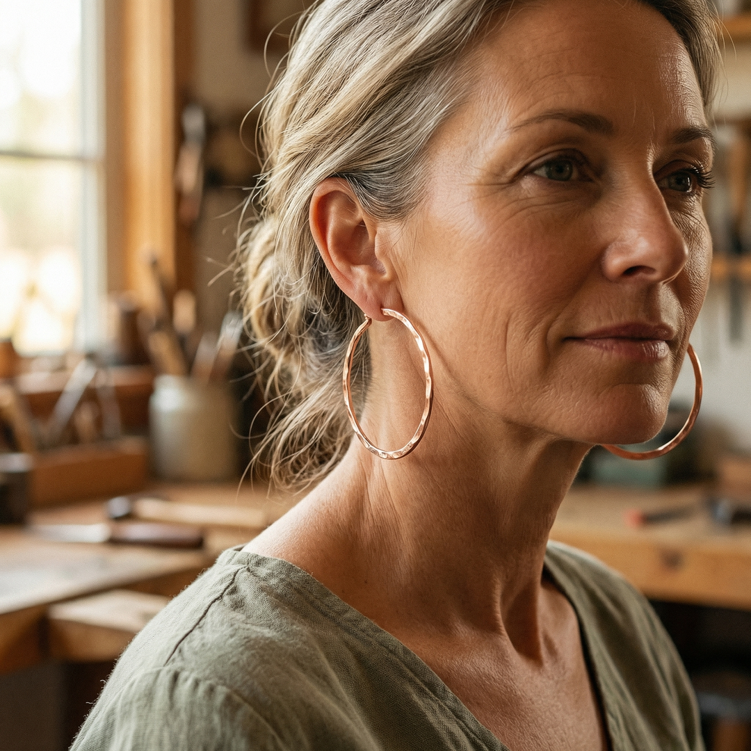 Glint Koperen Oorbellen