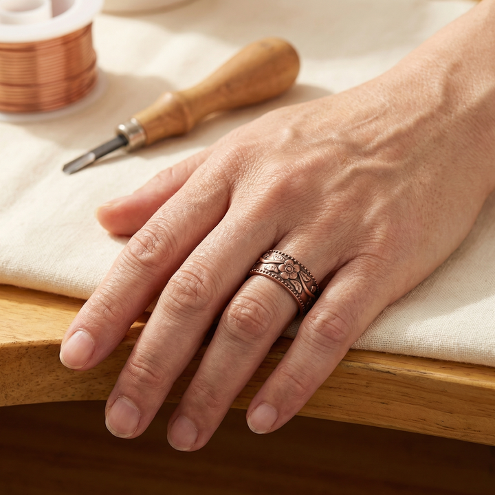 Bloesem Koperen Ring