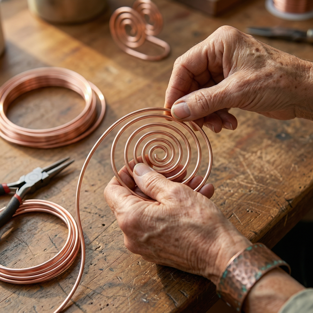 Volute Koperen Hand Spirale