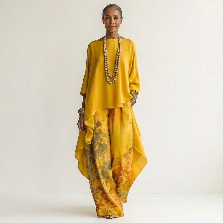 Maud | Tweedelige Set met Asymmetrische Tuniek