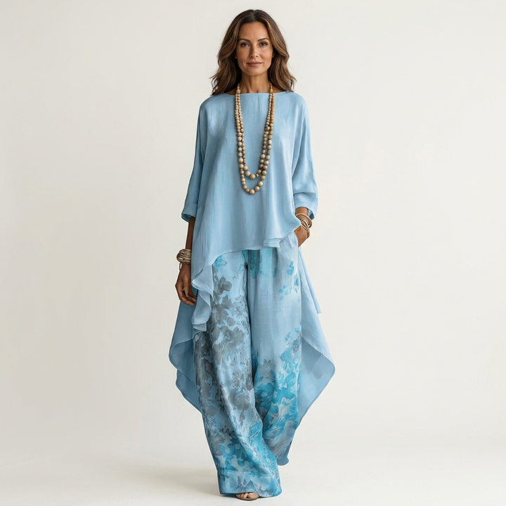 Maud | Tweedelige Set met Asymmetrische Tuniek