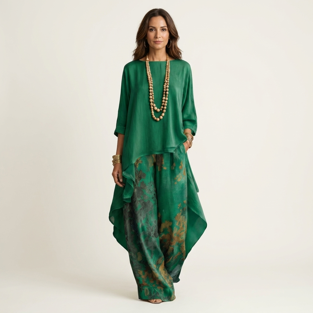 Maud | Tweedelige Set met Asymmetrische Tuniek