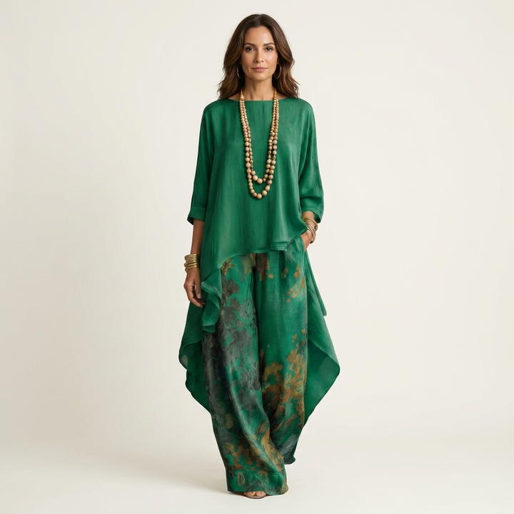 Maud | Tweedelige Set met Asymmetrische Tuniek