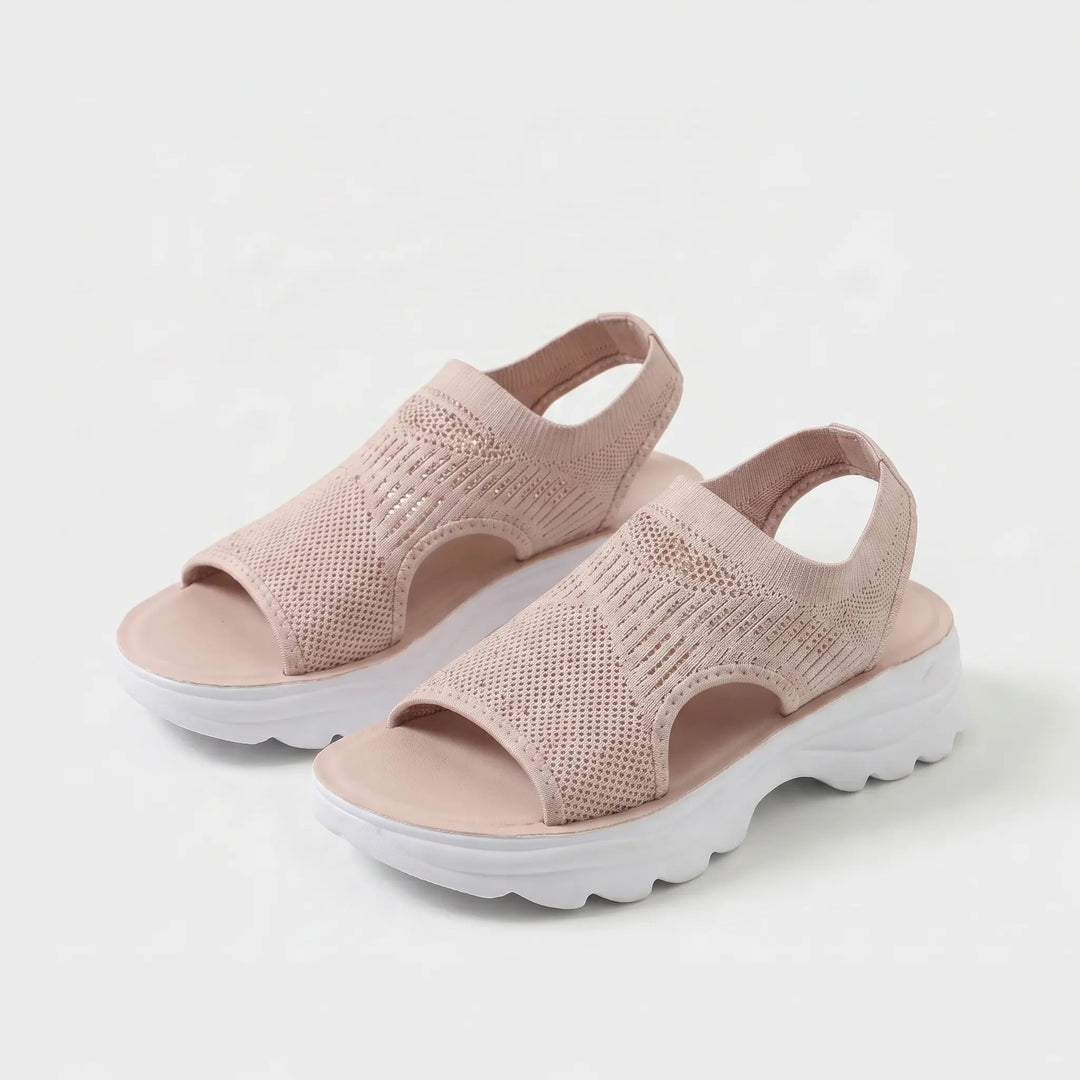 Sara™ | Sandalen met platform, van ademend materiaal voor dames