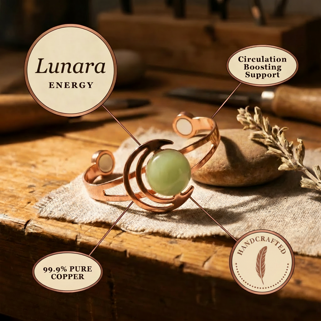 Lunara Groene Koper Armband