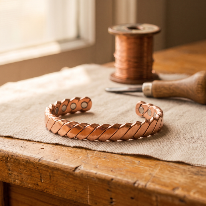Mosgroene Koperarmband