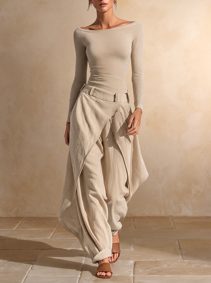 Orsola™ | Elegante Tweedelige Set met Gelaagde Broek