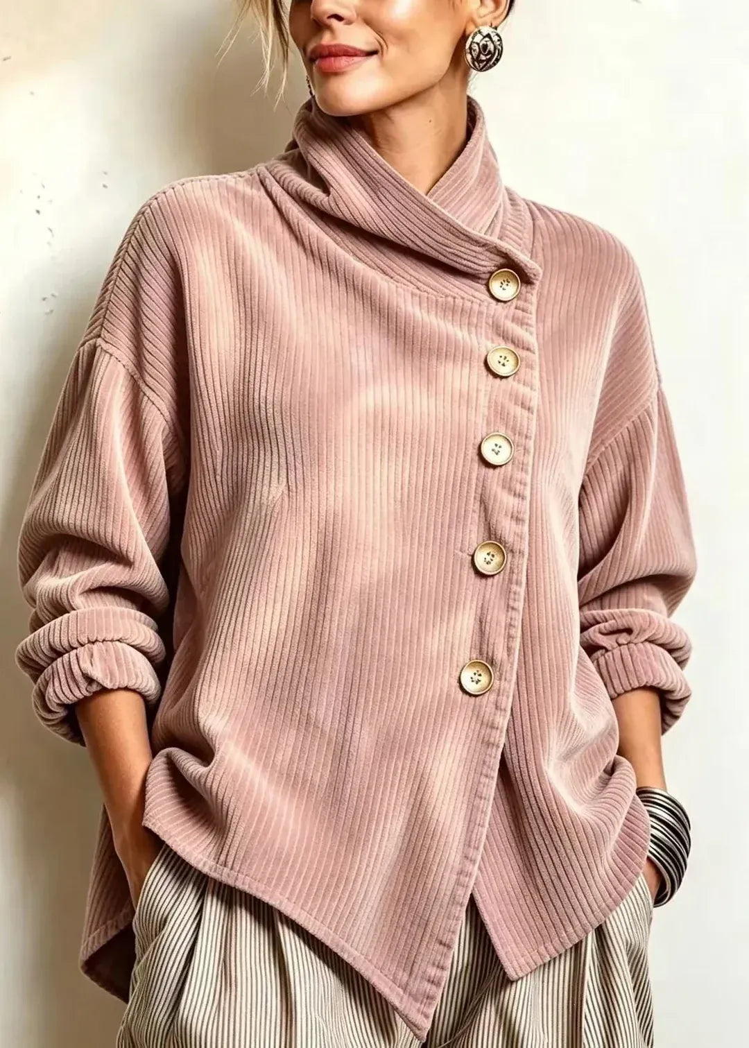 Olivia™ | Elegante Top met Knoopsluiting