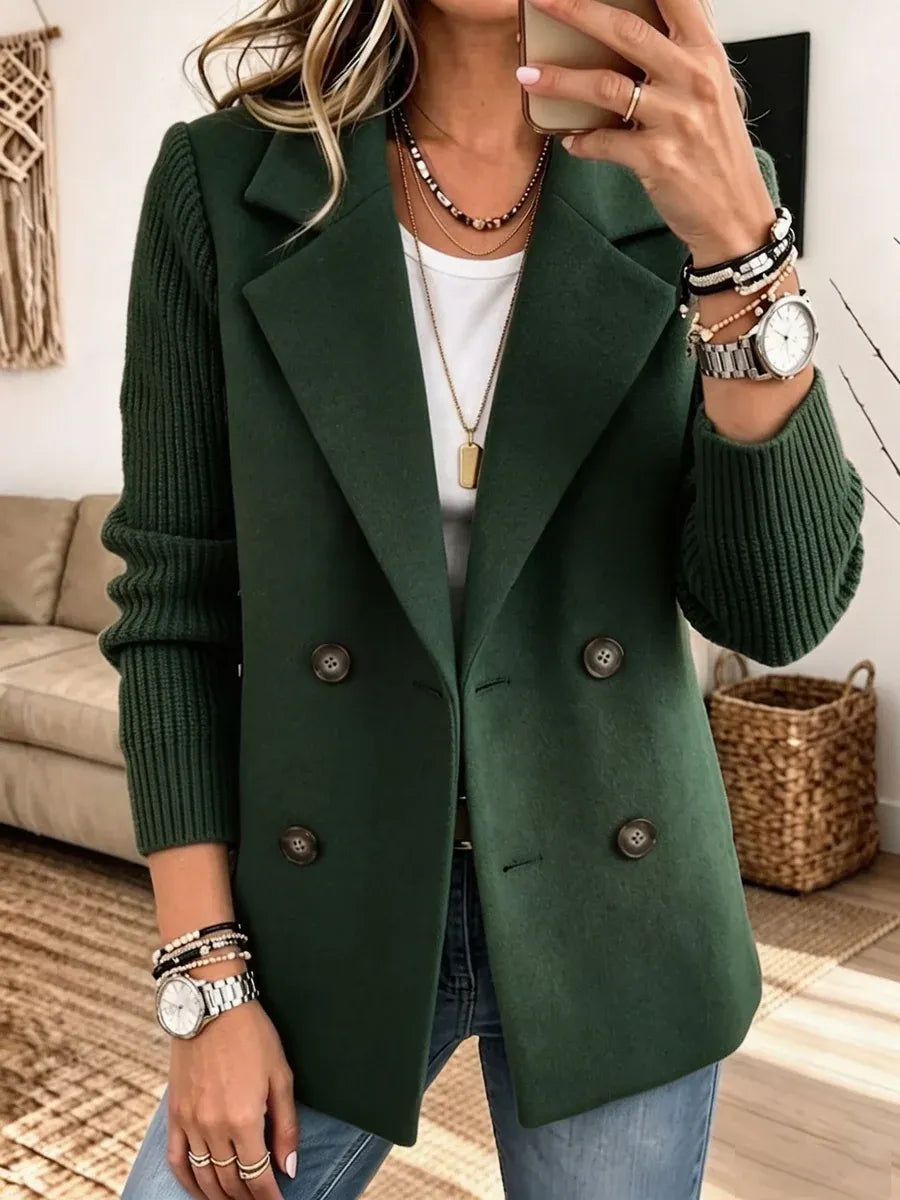 Tiziana | Elegante Blazer met Brei Mouwen