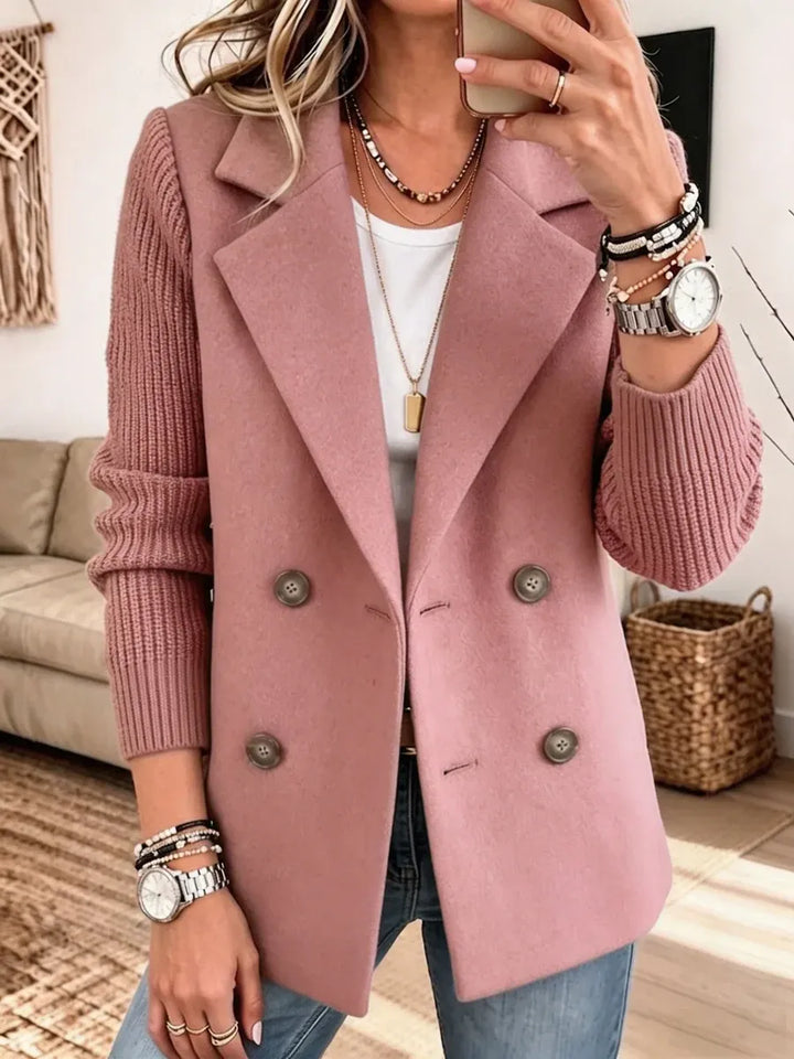 Tiziana | Elegante Blazer met Brei Mouwen