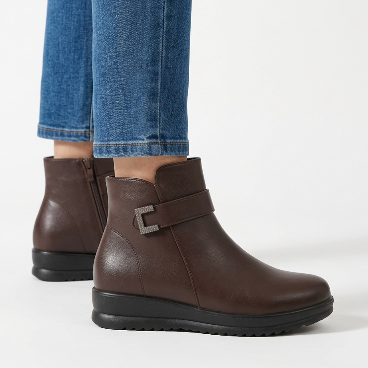 Lisa | Comfortabele Enkellaarsjes voor Dames