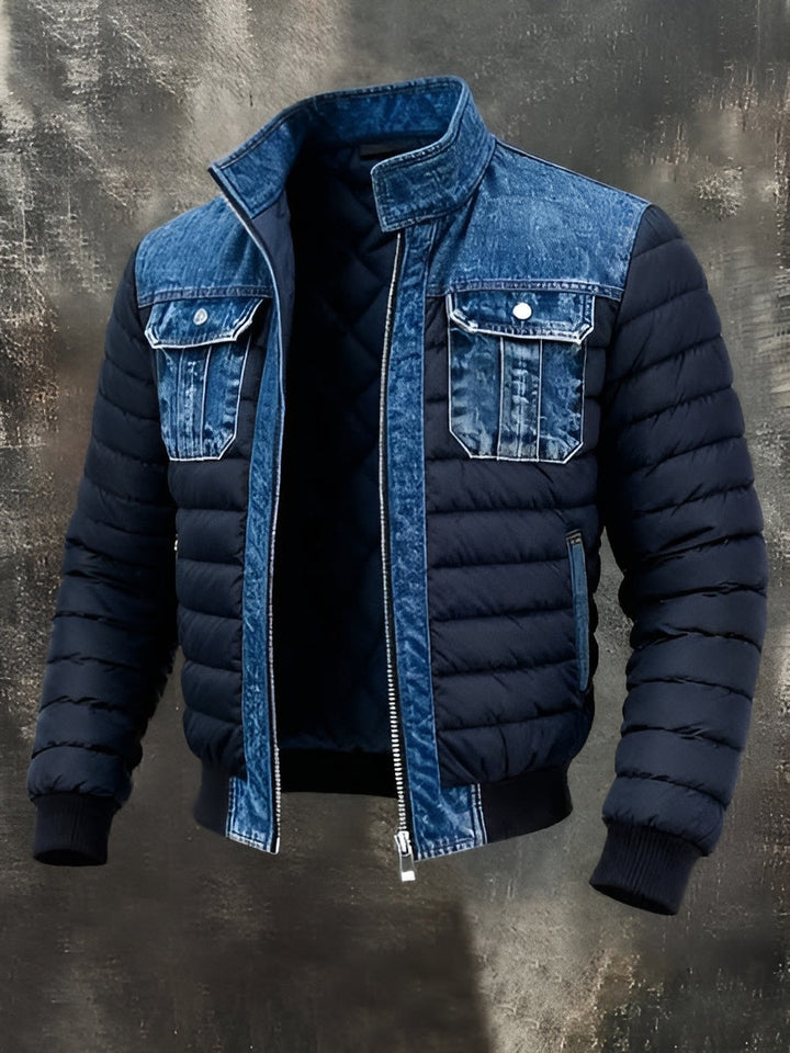 Gilles | Gewatteerde Denim Jas