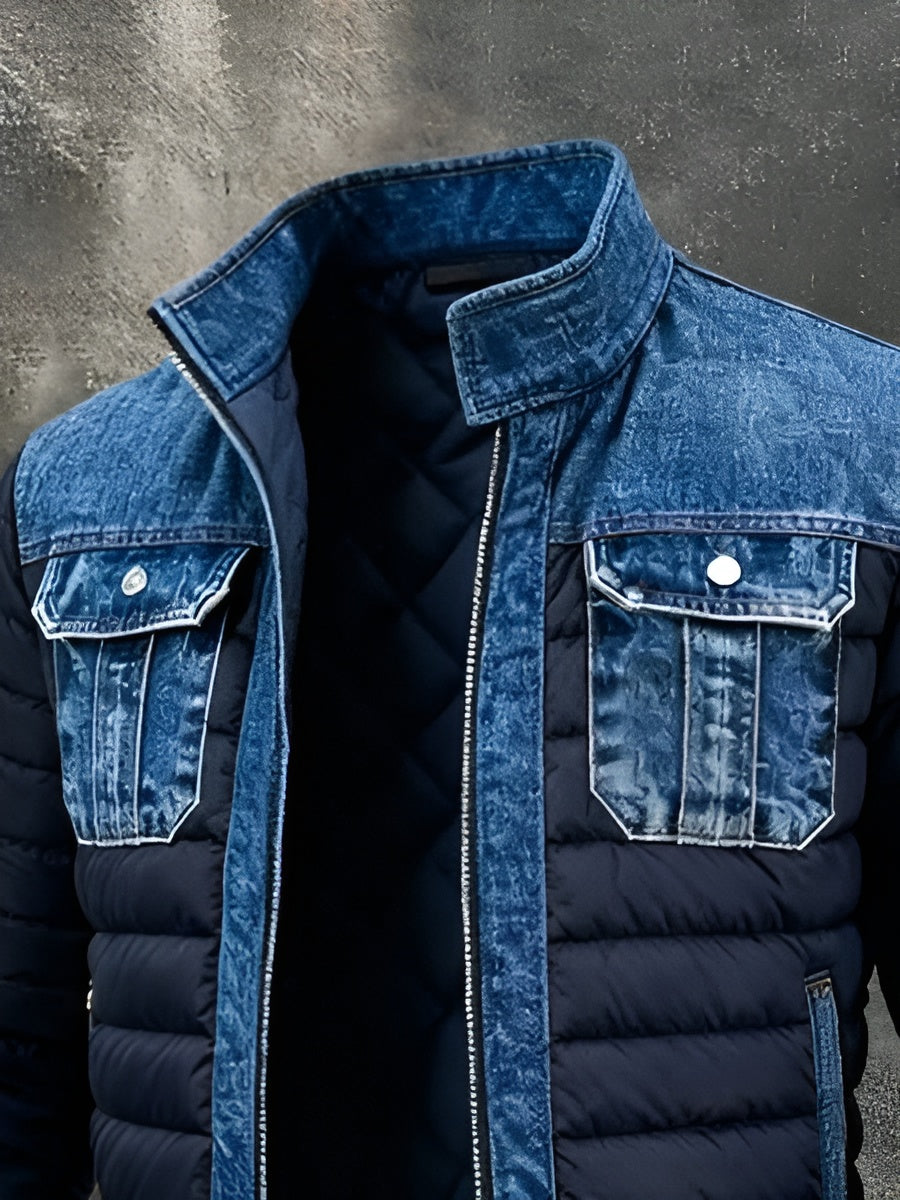 Gilles | Gewatteerde Denim Jas