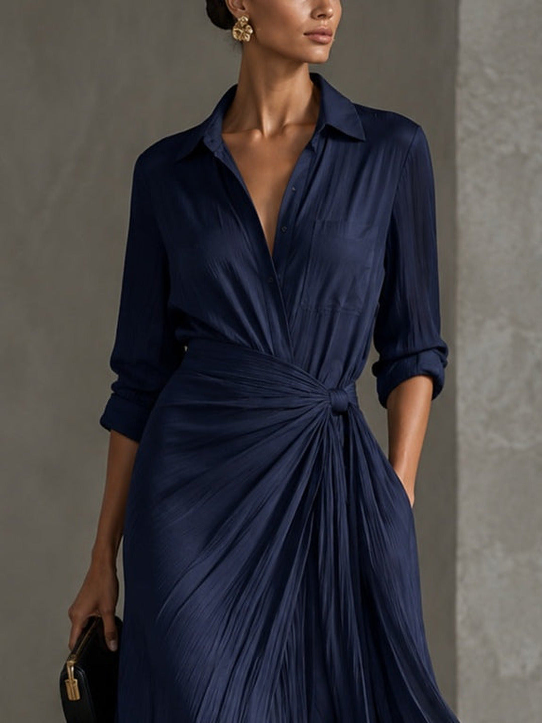 Allegra™ | Elegante Maxi-Jurk met Tailleknopen