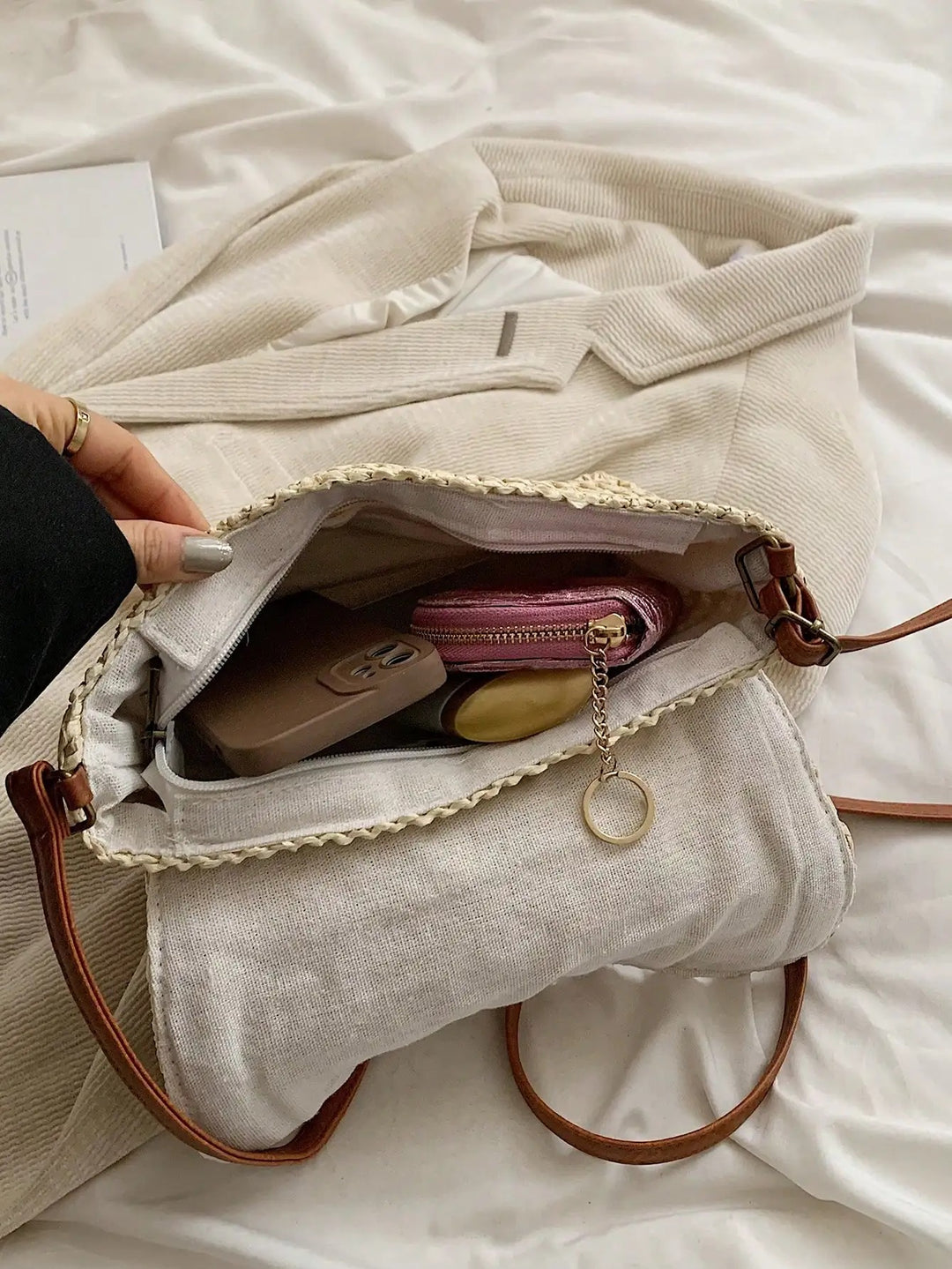 Amber | Elegante Gevlochten Tas
