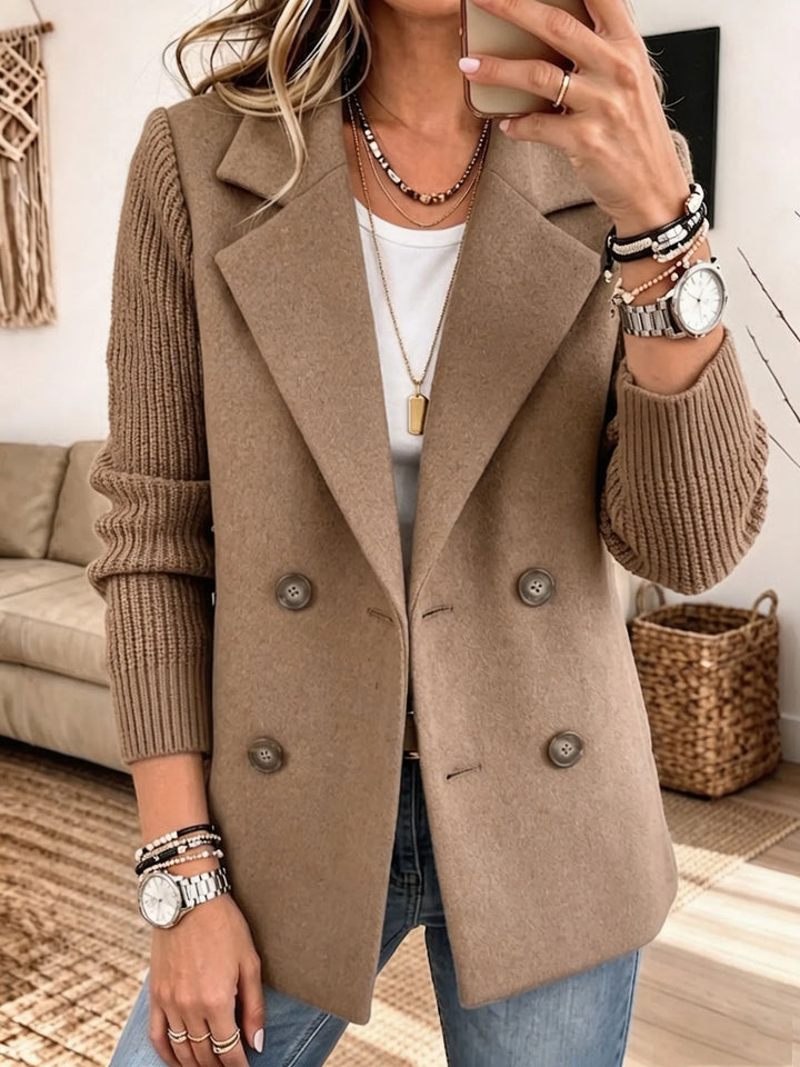 Carla | Elegante Blazer met Gebreide Mouwen