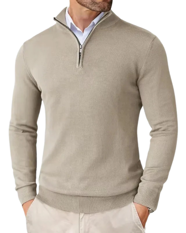 Matthias | Verfijnde Half-Zip Trui