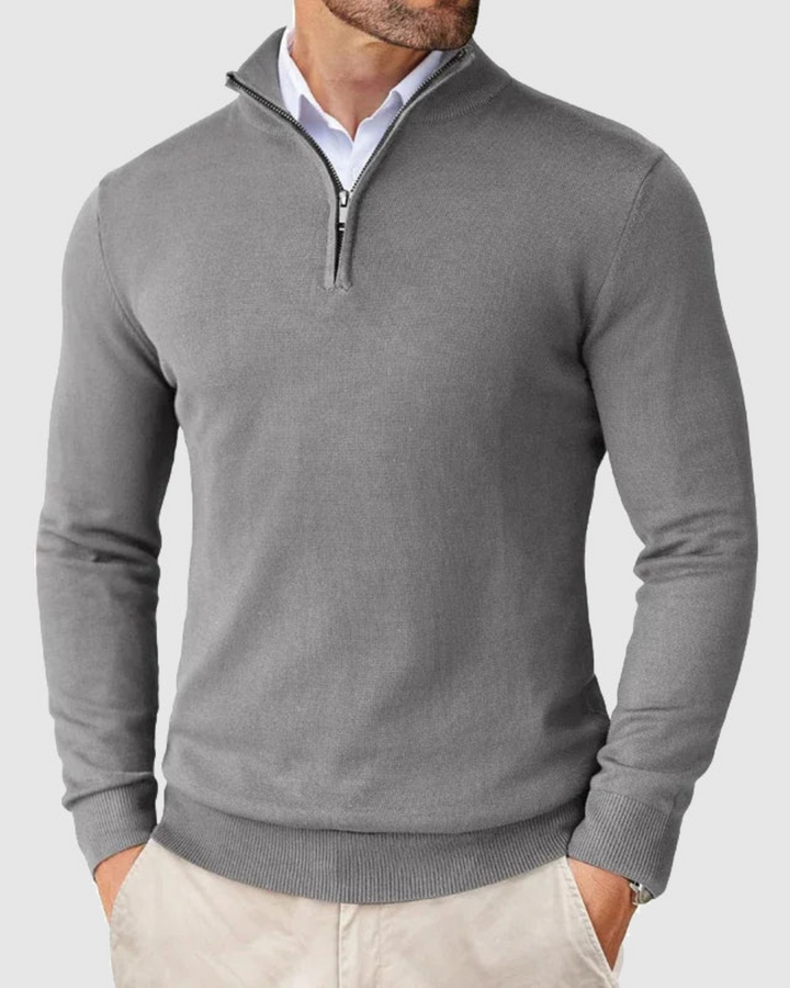 Matthias | Verfijnde Half-Zip Trui