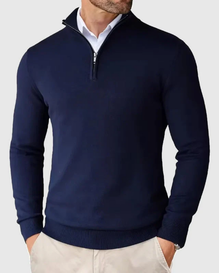 Matthias | Verfijnde Half-Zip Trui