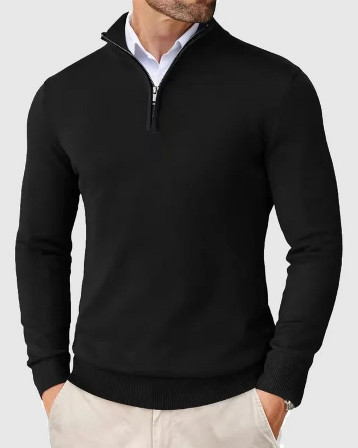 Matthias | Verfijnde Half-Zip Trui