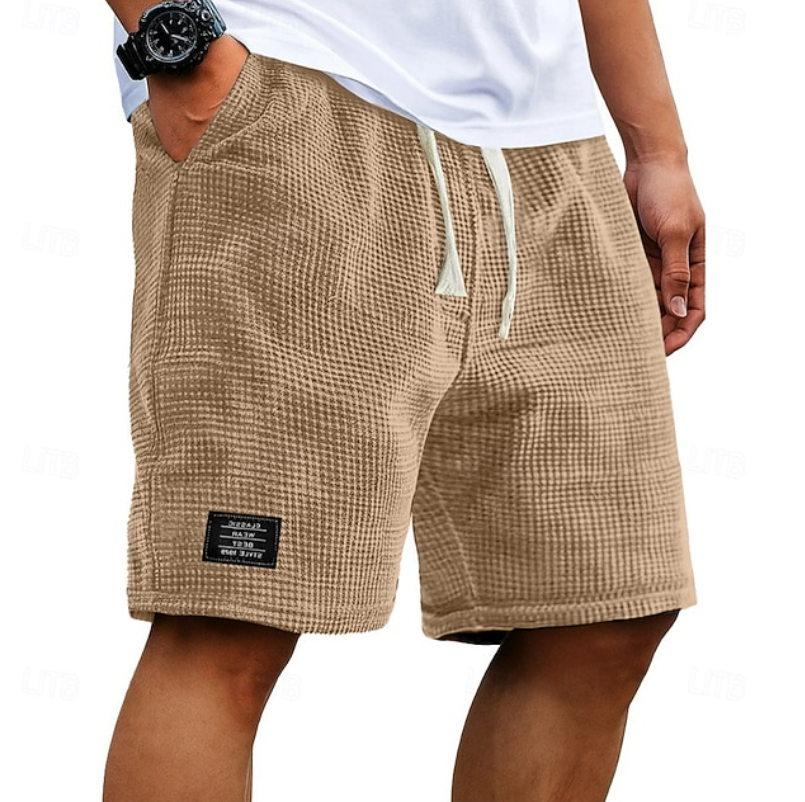 Liam | Luchtige wafelkatoenen shorts