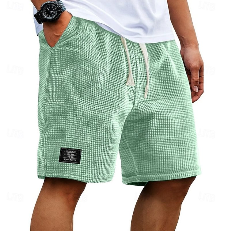 Liam | Luchtige wafelkatoenen shorts