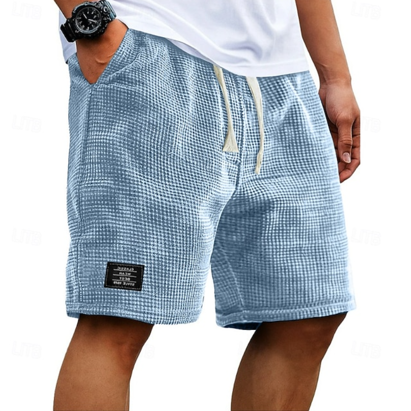 Liam | Luchtige wafelkatoenen shorts