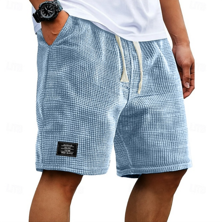 Liam | Luchtige wafelkatoenen shorts
