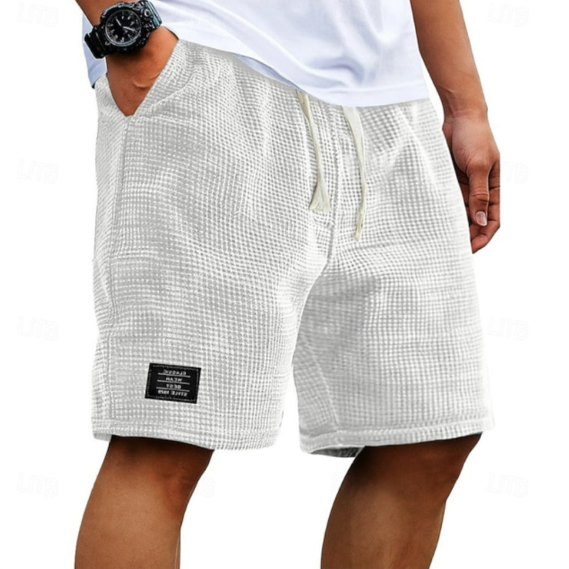 Liam | Luchtige wafelkatoenen shorts