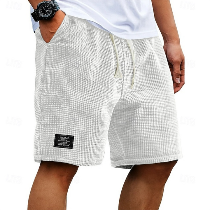 Liam | Luchtige wafelkatoenen shorts