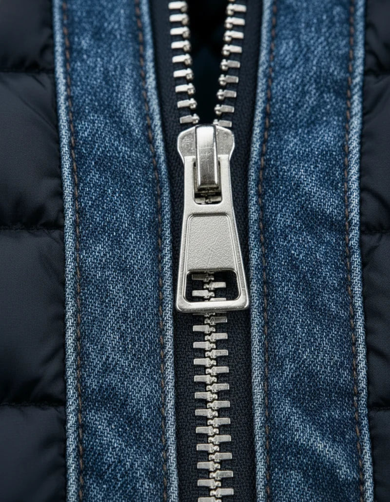 Gilles | Gewatteerde Denim Jas