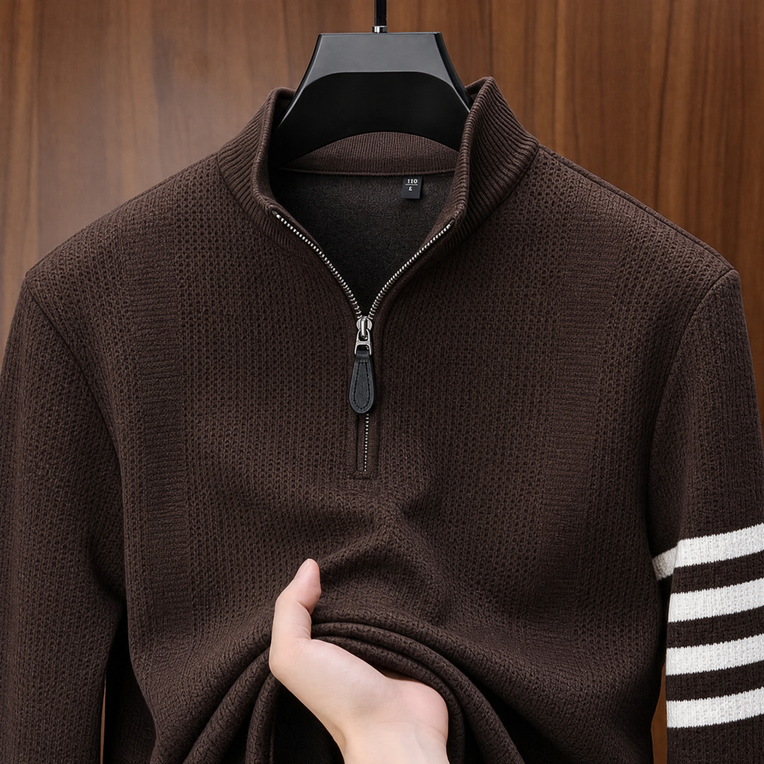 Arne | Katoenen Quarterzip Trui