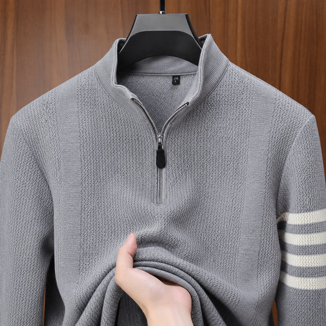 Arne | Katoenen Quarterzip Trui