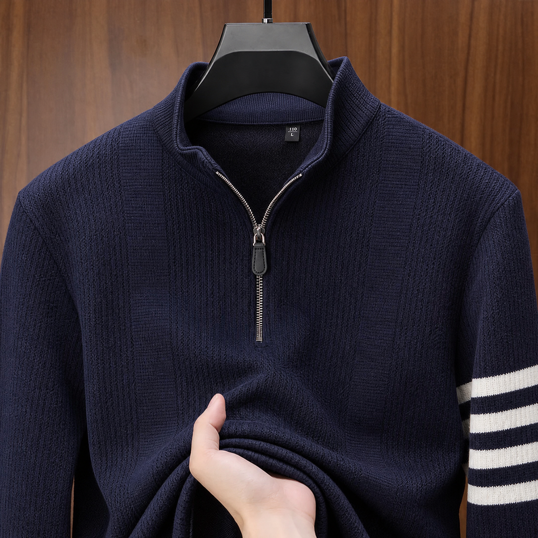 Arne | Katoenen Quarterzip Trui