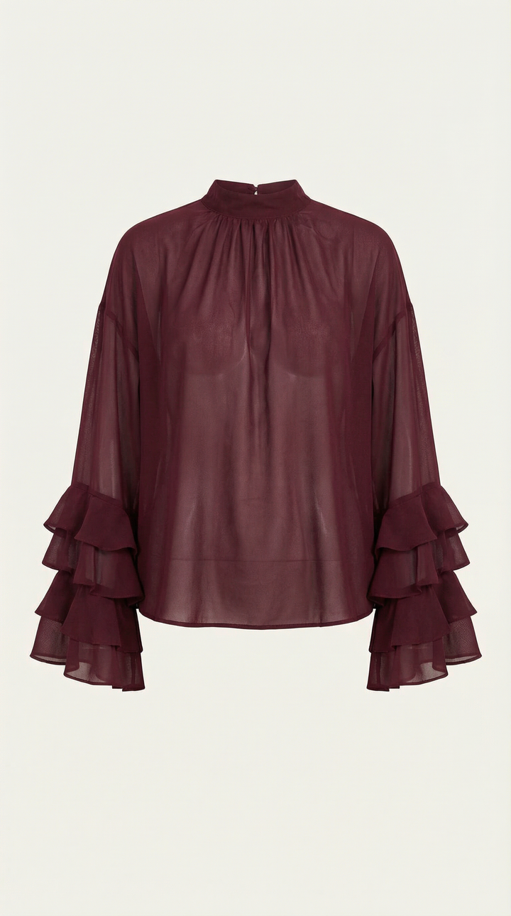 Mock Neck Top - Transparant