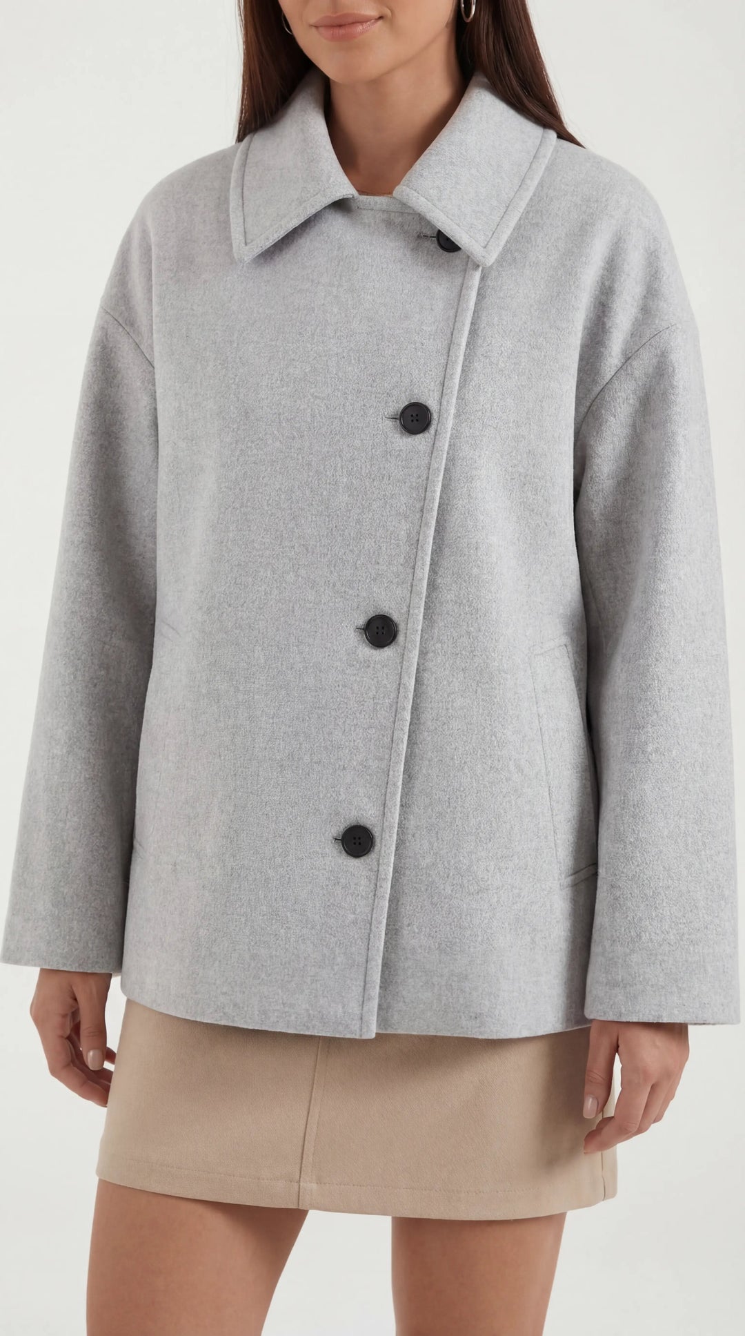 Amanda Oversized Asymmetrische Jas