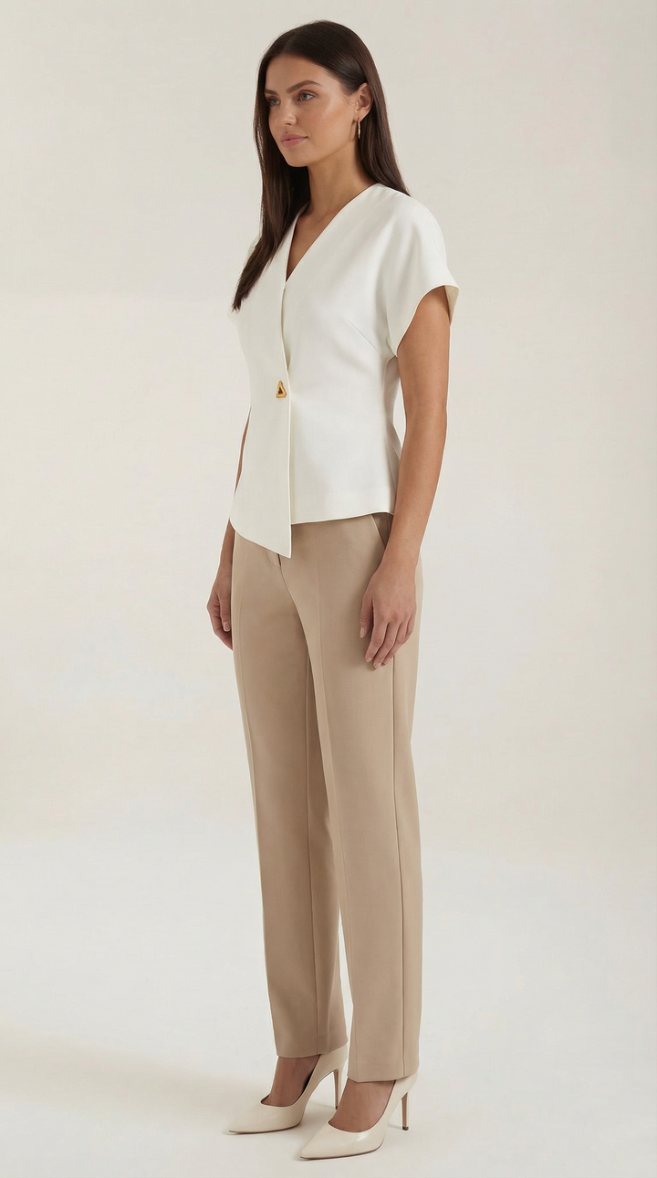 Amy blouse met V-hals