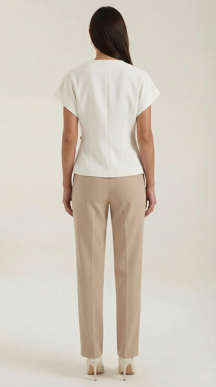 Amy blouse met V-hals