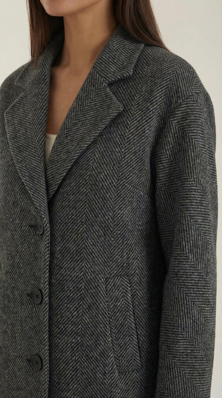 Ann Grauer Klassieke Trenchcoat
