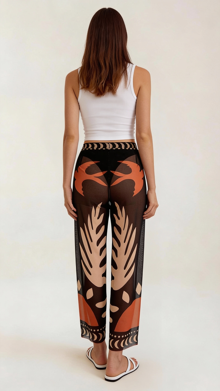 Beth Boho Transparante Broek