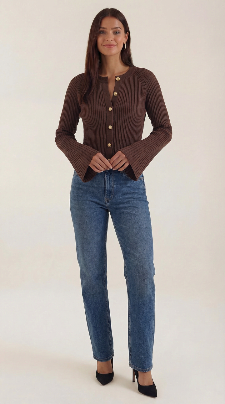 Betty Knopen-Up Brei Sweater