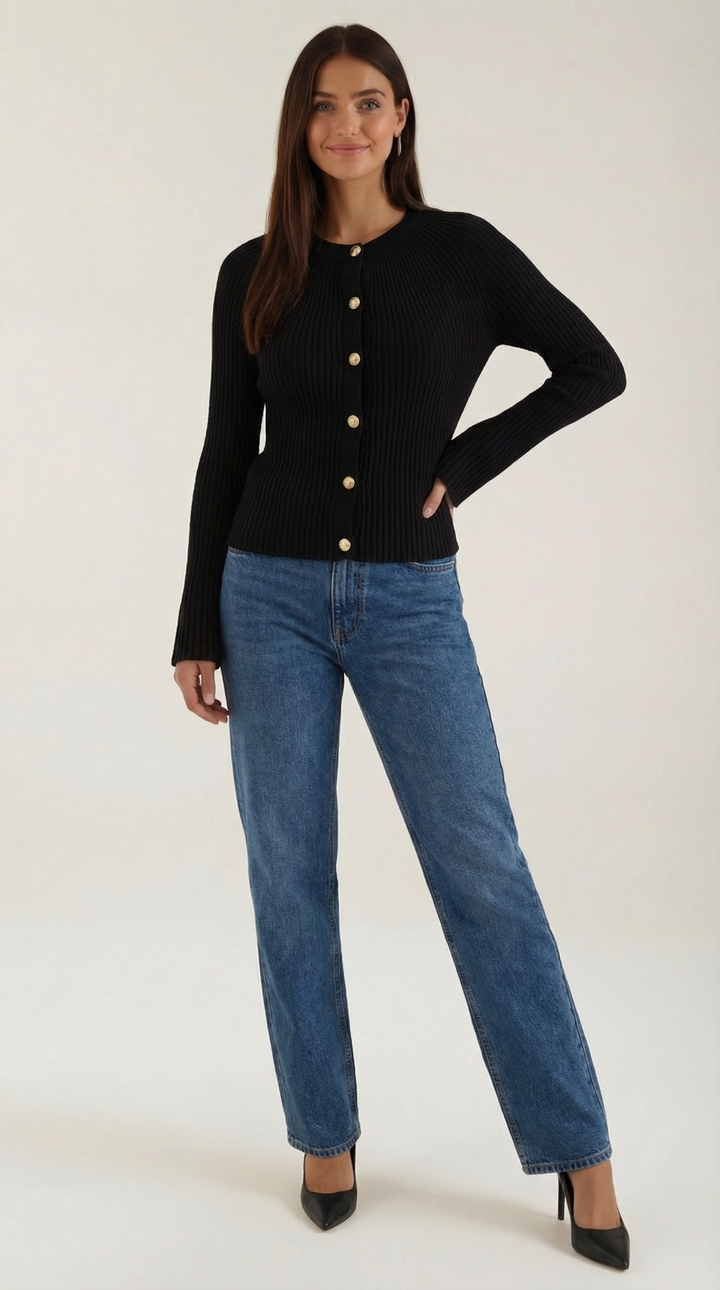Betty Knopen-Up Brei Sweater