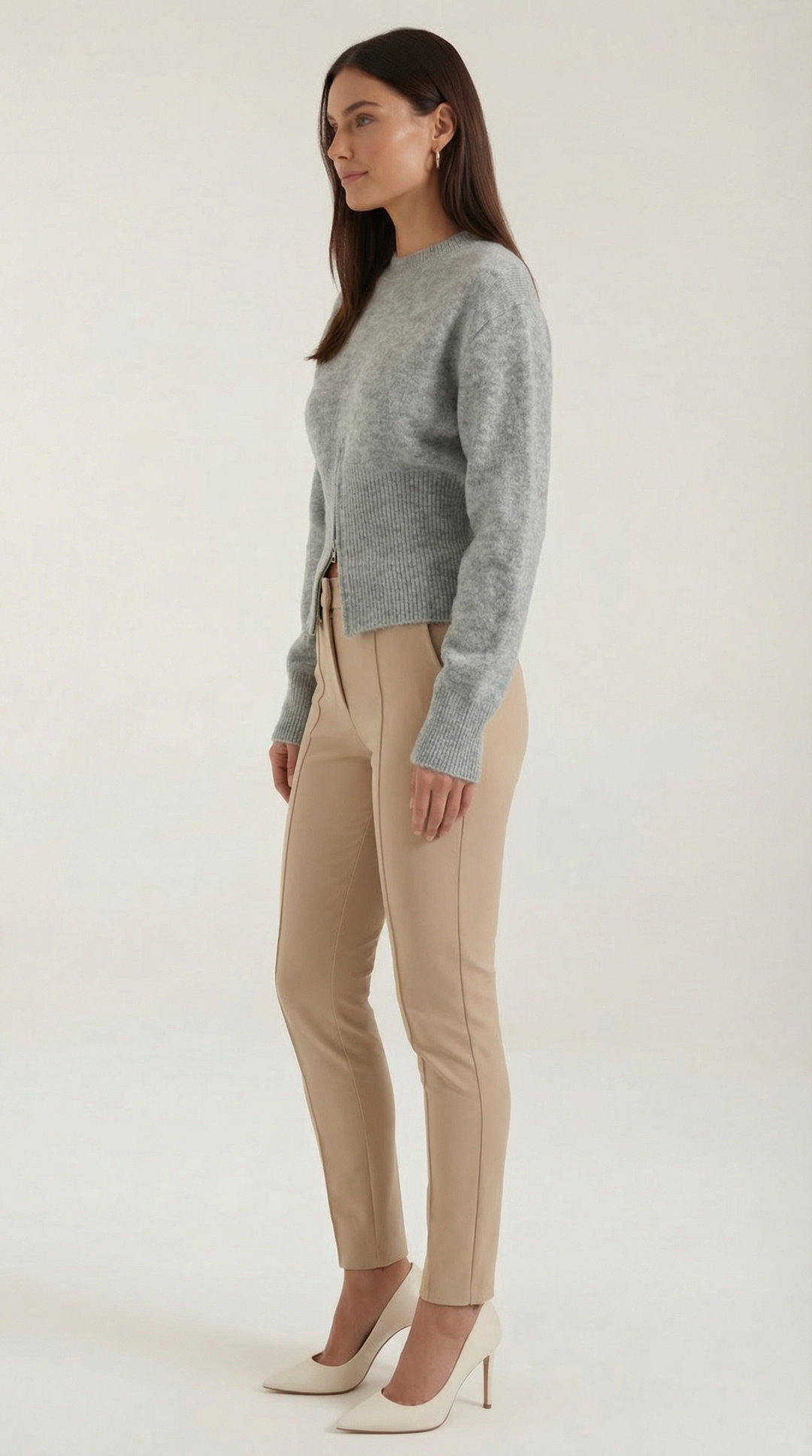 Beverly half-zip gebreide trui