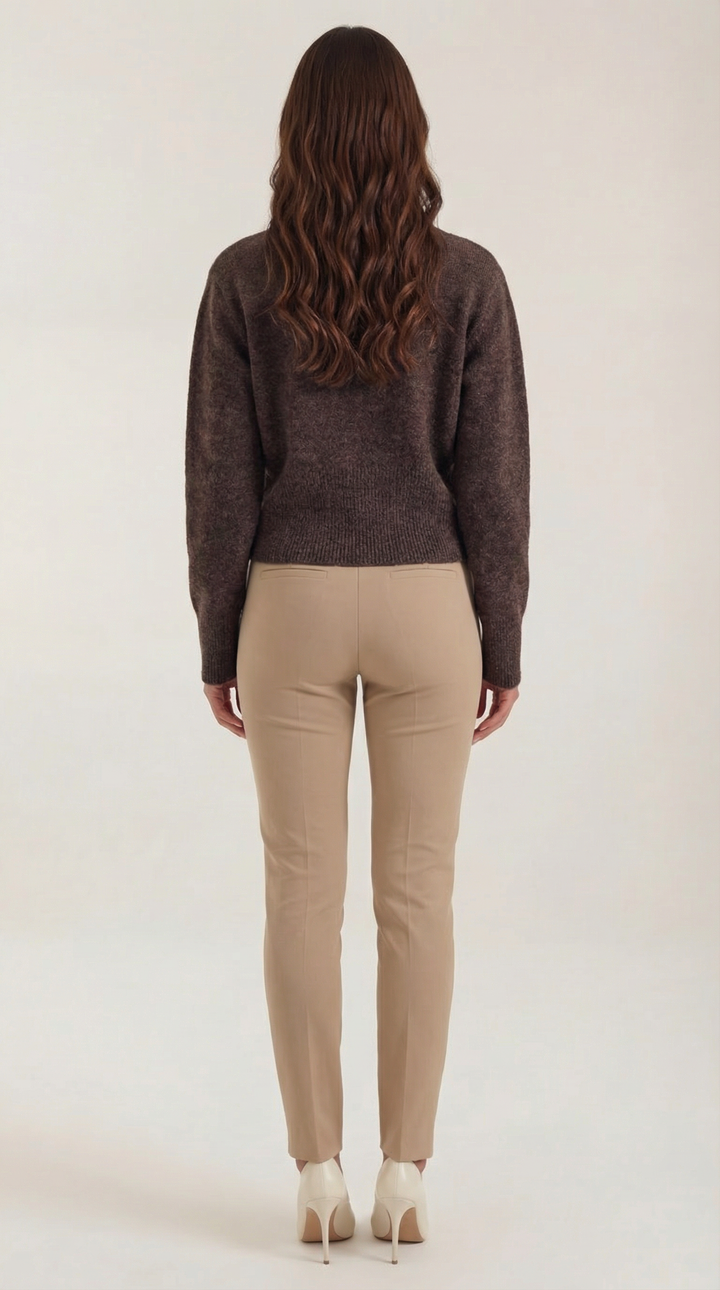Beverly half-zip gebreide trui